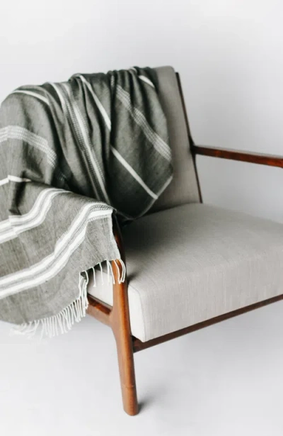 Creative Women Aden Throw In White Stripe