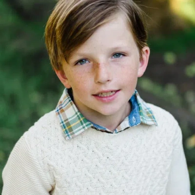 Hope & Henry Baby Boys' Organic Flannel Shirt, Infant In Camel And Green Plaid