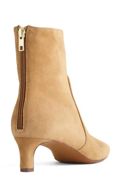 Madewell Dimes Kitten Heel Bootie In Tawny Khaki