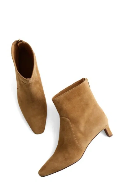 Madewell Dimes Kitten Heel Bootie In Tawny Khaki