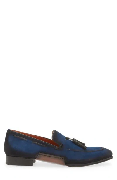 Mezlan Pavose Tassel Loafer In Cobalt Blue