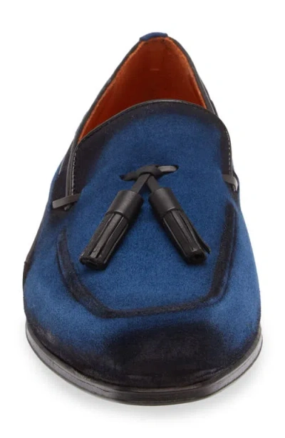 Mezlan Pavose Tassel Loafer In Cobalt Blue