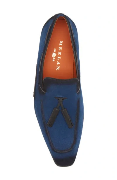 Mezlan Pavose Tassel Loafer In Cobalt Blue