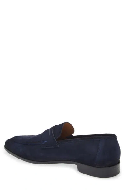 Mezlan Caro Penny Loafer In Navy