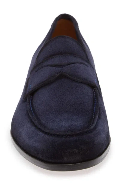 Mezlan Caro Penny Loafer In Navy