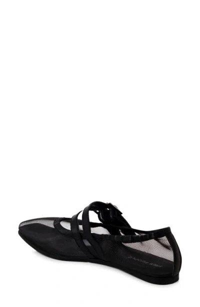 Free People Gemini Mary Jane Flat In Black Mesh