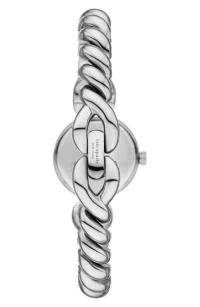Kate Spade New York Monroe Twist Bracelet Watch, 24mm In Silver