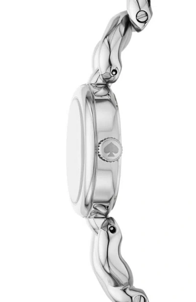 Shop Kate Spade New York Monroe Twist Bracelet Watch, 24mm In Silver