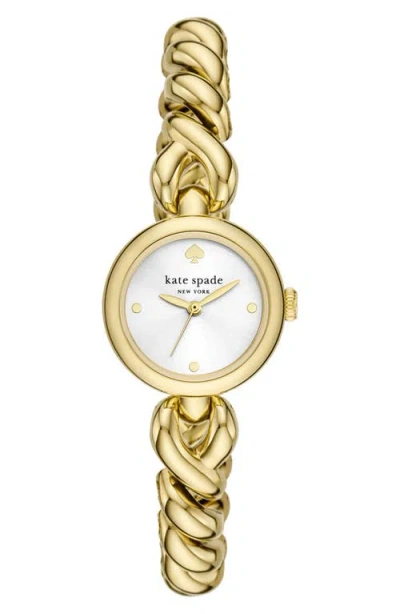 Kate Spade Monroe Braid Twist Watch In Gold