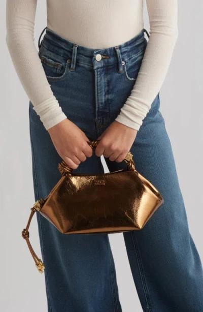 Shop Ganni Bou Crossbody Bag In Bronze