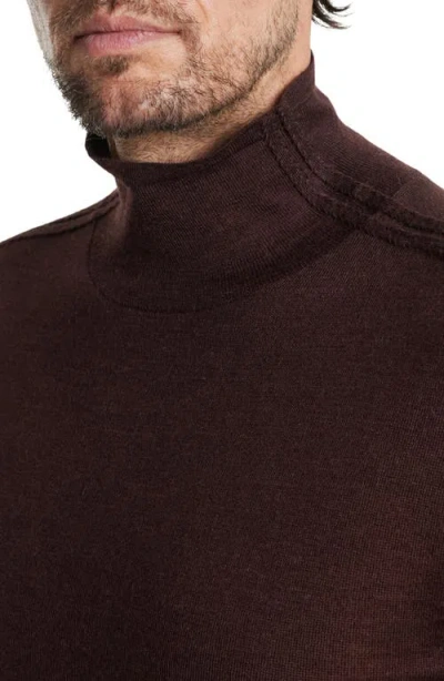 Shop John Varvatos Alonte Alpaca & Silk Mock Neck Sweater In Espresso