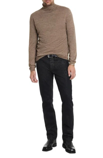John Varvatos Alonte Alpaca & Silk Mock Neck Sweater In Nutmeg