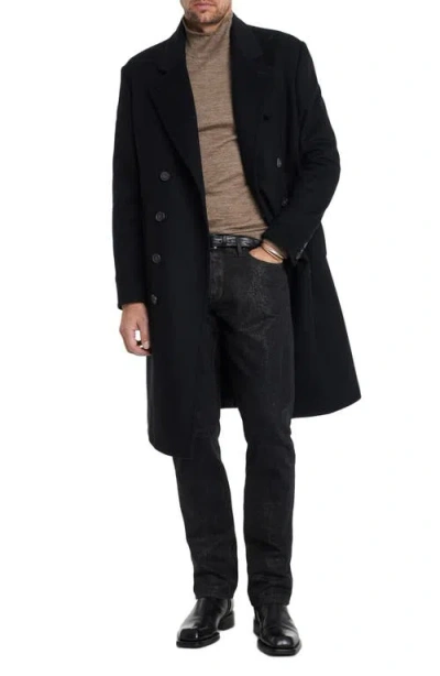 John Varvatos Alonte Alpaca & Silk Mock Neck Sweater In Nutmeg