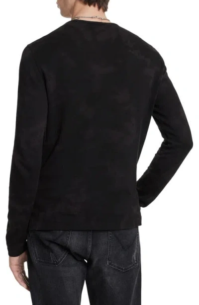 Shop John Varvatos Bristols Long Sleeve Pima Cotton T-shirt In Black