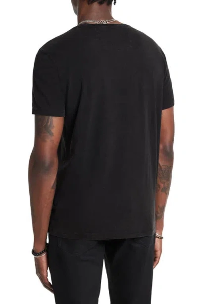 John Varvatos Man T-shirt Charcoal Size Xxl Cotton In Black