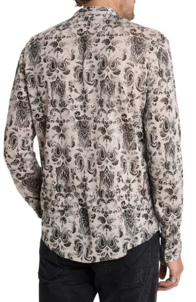 John Varvatos Padria Regular Fit Linen Button-up Shirt In Seal Grey