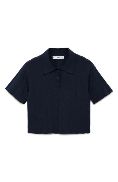 Mango Crop Polo In Dark Navy