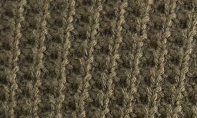 Vince Men's Macro Waffle Cashmere Sweater In Surplus Olive