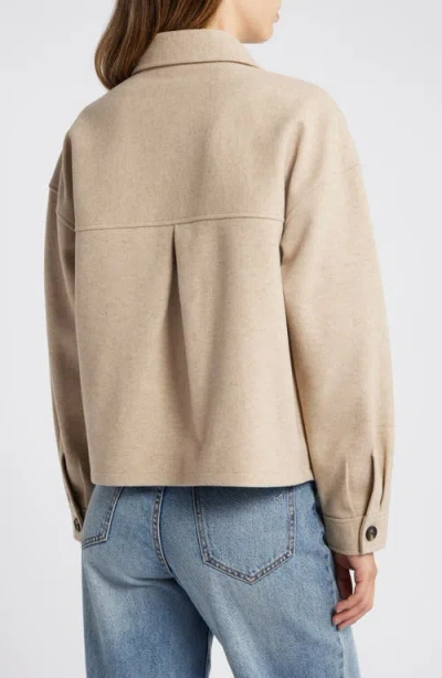 Beachlunchlounge Double Face Crop Jacket In Taupe Heather
