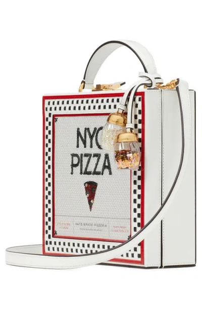 Kate Spade Slice 3d Pizza Box Tote Bag In White Multi