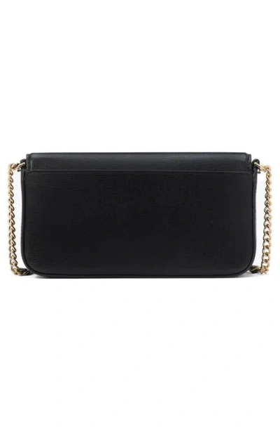 Kate Spade New York Devin Saffiano Flap Clutch In Black