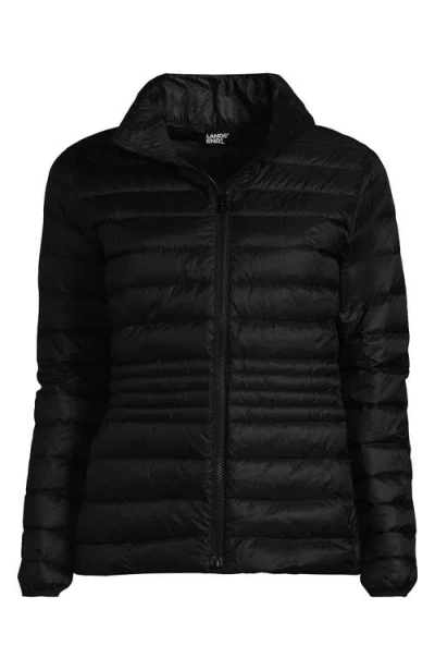 Shop Lands' End Wanderweight Ultralight Packable Down Jacket In Black