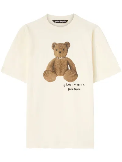 Shop Palm Angels Bear In Mind T-shirt In Neutrals