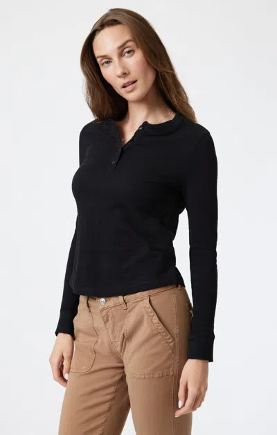 Mavi Henley T-shirt In Black In Black
