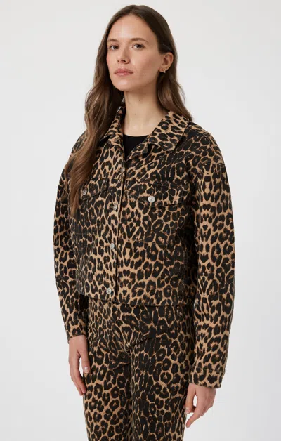 Mavi Maren Crop Jacket In Leopard Denim