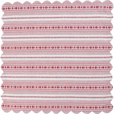 Juliska Villa Stripe 52 Square Tablecloth In Ruby