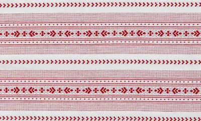 Juliska Villa Stripe 52 Square Tablecloth In Ruby