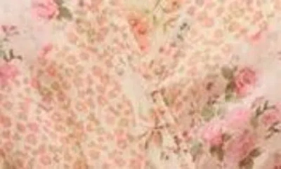 Mango Short Floral-print Dress Ecru In Ecru