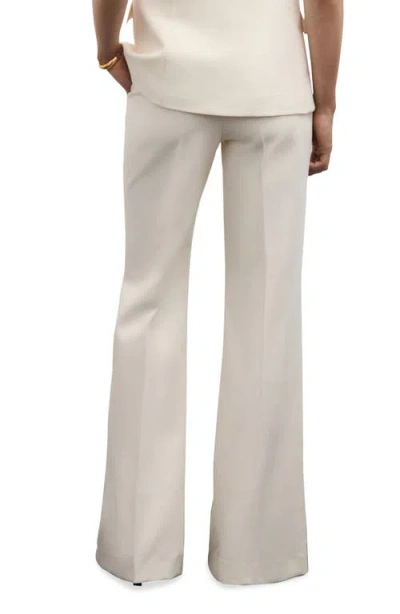 Mango Flare Suiting Pants In Ecru