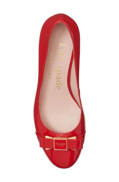 Kate Spade New York Bowdie Ballet Pump In Cherry Rouge