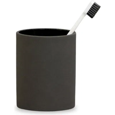 Esko Sabia Toothbrush Holder Reusable Tumbler Vanity Bathroom Accessories, 8.5cm X 10.5cm In Black