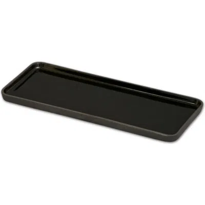 Esko Sabia Bathroom Vanity Countertop Tray Kitchen Accessories, 32cm L X 13cm W X 1.5cm H In Black
