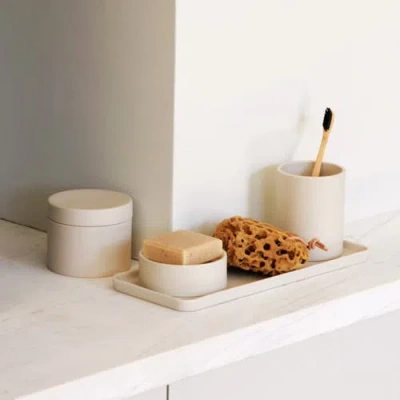 Esko Sabia Bathroom Vanity Countertop Tray Kitchen Accessories, 32cm L X 13cm W X 1.5cm H In Sand