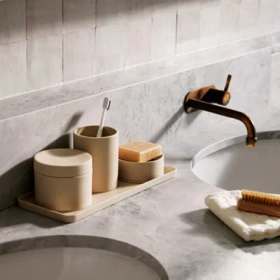 Esko Sabia Bathroom Vanity Countertop Tray Kitchen Accessories, 32cm L X 13cm W X 1.5cm H In Sand