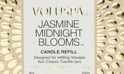 Voluspa Jasmine Midnight Blooms Classic Candle Refill In Jasmine
