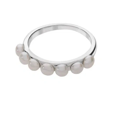 Lucy Quartermaine Royal Pearl Ring In Sterling Silver