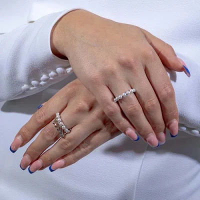 Lucy Quartermaine Royal Pearl Ring In Sterling Silver