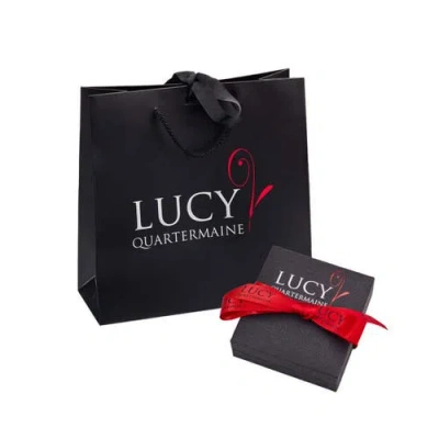 Lucy Quartermaine Mini Drop Hoops In Sterling Silver