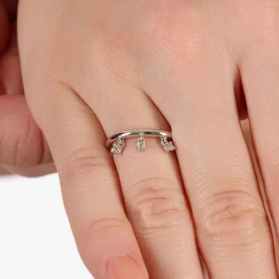 Lucy Quartermaine Skinny Drip Tri Ring In Sterling Silver