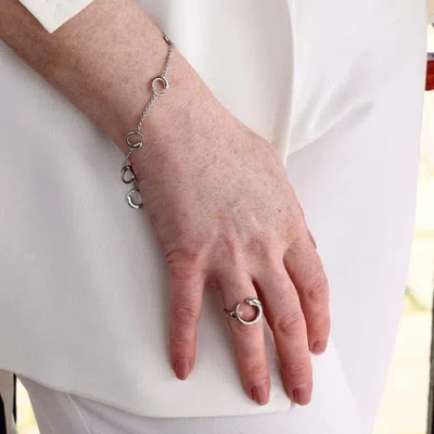 Lucy Quartermaine Luna Station Bracelet In Sterling Silver