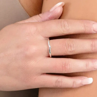 Lucy Quartermaine Drop Wishbone Ring In Sterling Silver