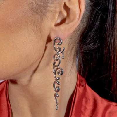 Lucy Quartermaine Element Drop Earrings In Sterling Silver
