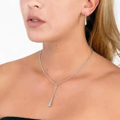 Lucy Quartermaine 32" Long Drop Pendant In Sterling Silver