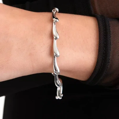 Lucy Quartermaine Eternal Drop Bracelet In Sterling Silver