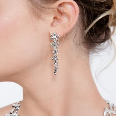 Lucy Quartermaine Splash Taper Drop Earring In Sterling Silver