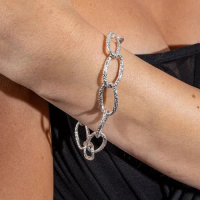 Lucy Quartermaine Women's Solid Sterling Silver Linked Hula Bracelet In Sterling Silver